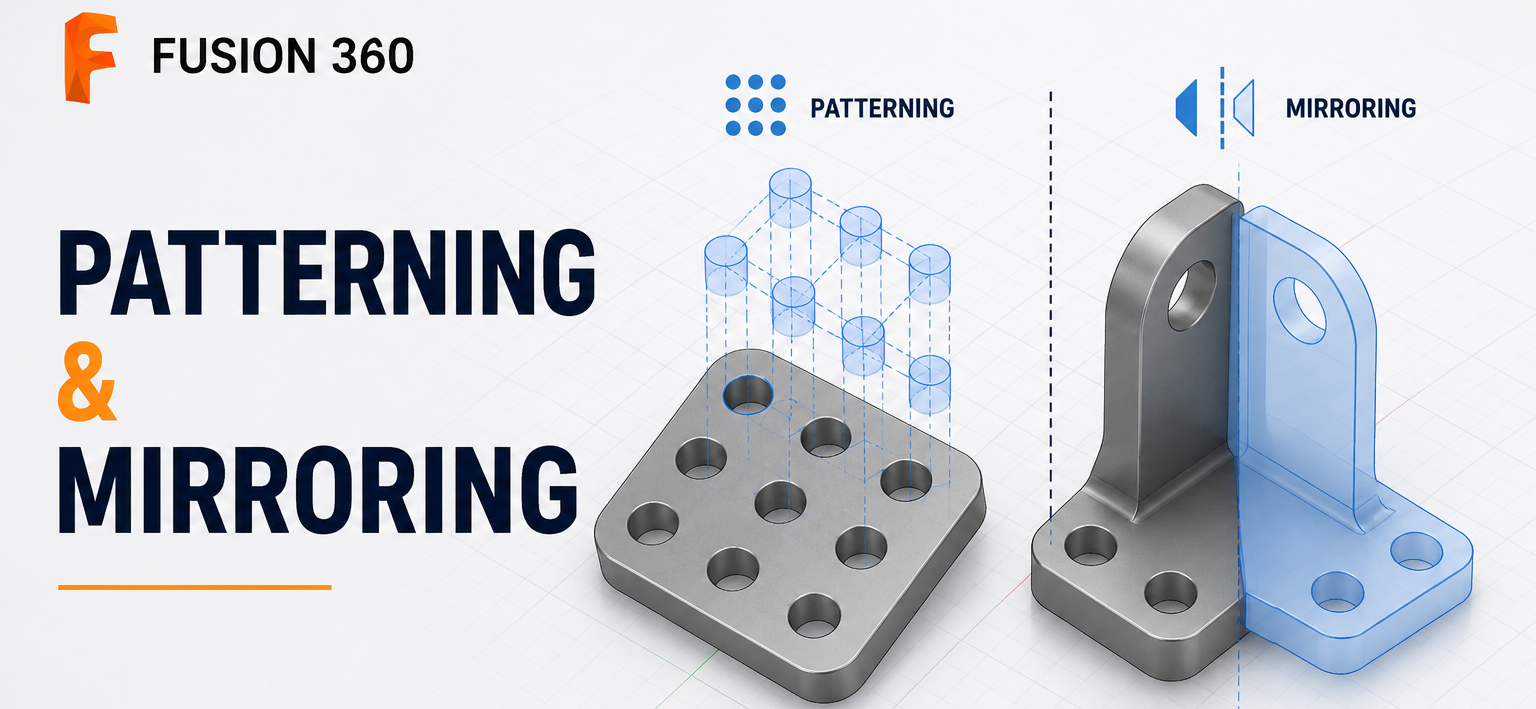 Patterning and Mirroring in Fusion 360: A Complete Beginner's Guide (2026)